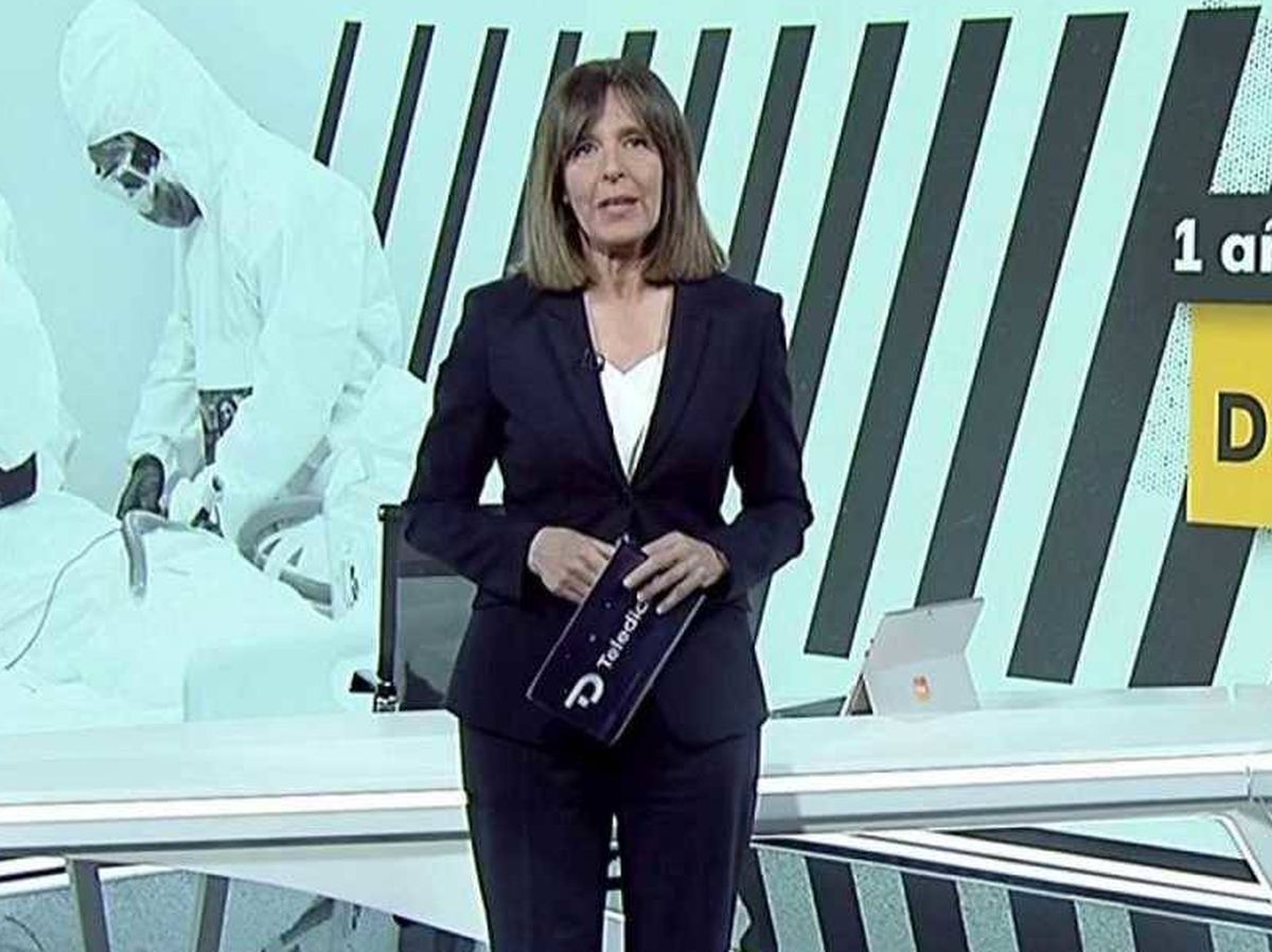 Foto: Ana Blanco, en el 'Telediario'. (TVE)