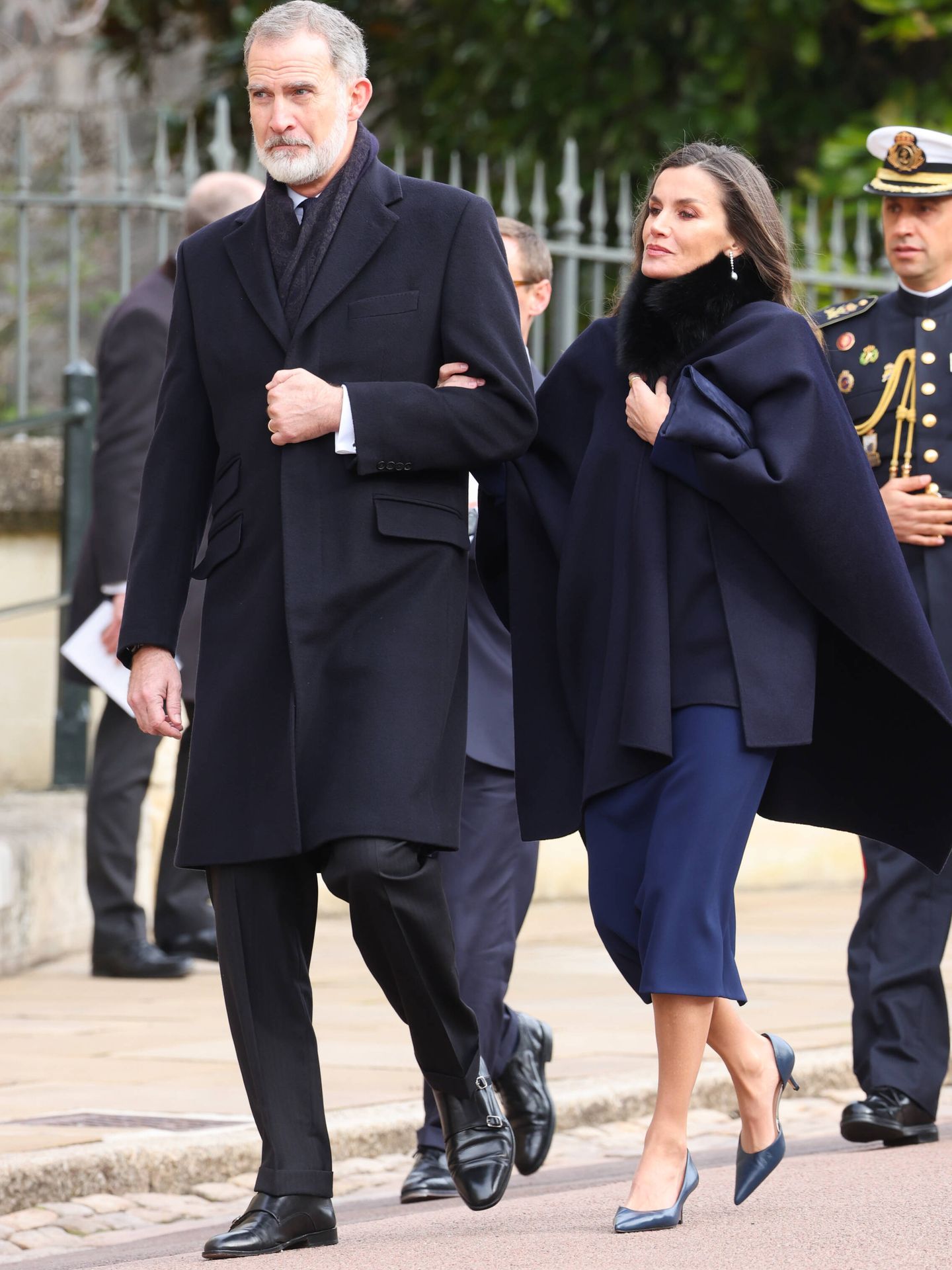 El rey Felipe y la reina Letizia, en Windsor. (Getty)