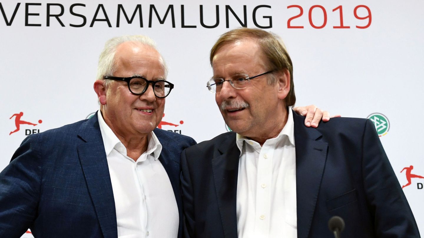 Fritz Keller y Rainer Koch, federativos alemanes en el 2019. (Efe)