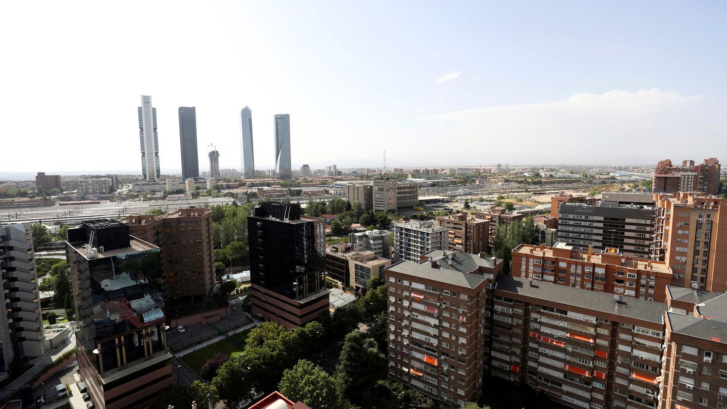 Vista general de las cuatro torres, Madrid. (EFE)