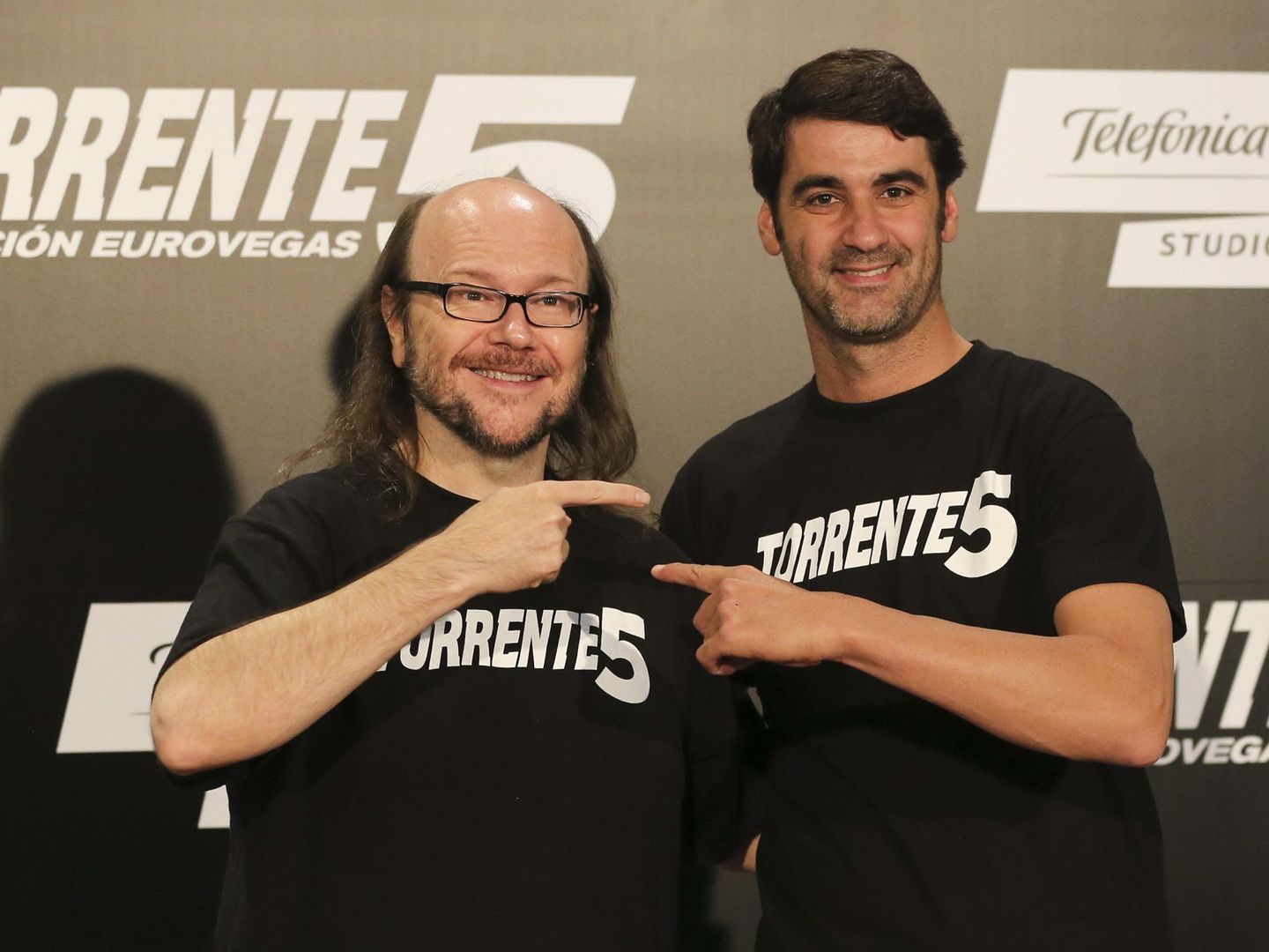 Santiago Segura y Jesulín de Ubrique, en la presentación de 'Torrente 5'. (EFE)