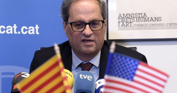Foto: El presidente de la Generalitat de Cataluña, Quim Torra en Washington. (EFE)