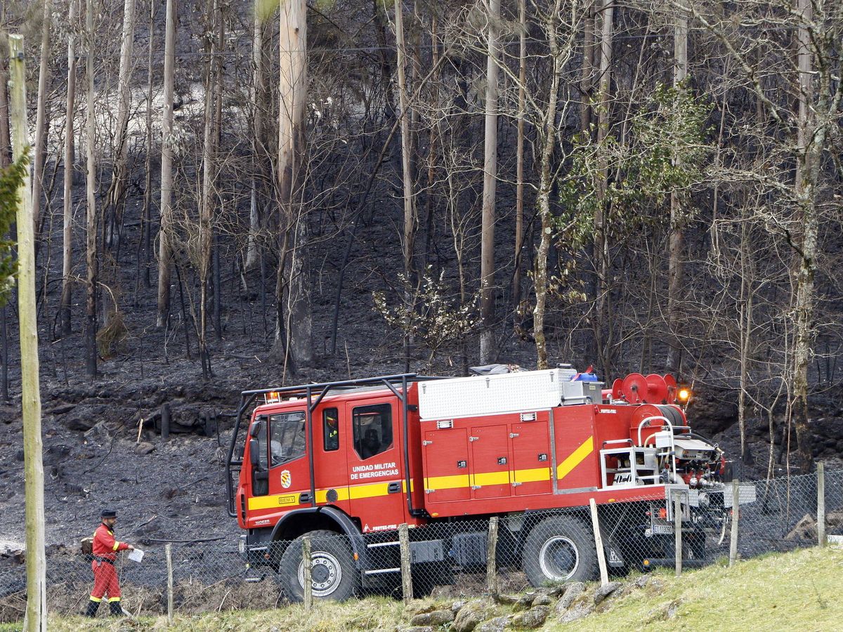 Foto: Vista de un operativo de los bomberos de la Eume.(EFE)
