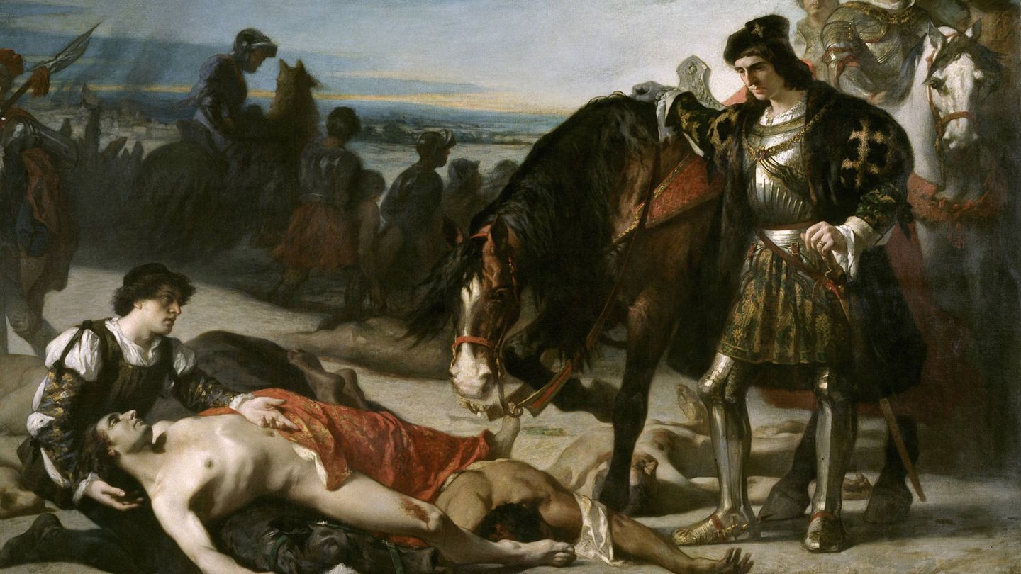 'El Gran Capitán Contemplando el cadáver del Duque de Nemours' - José Casado del Alisal (1866)
