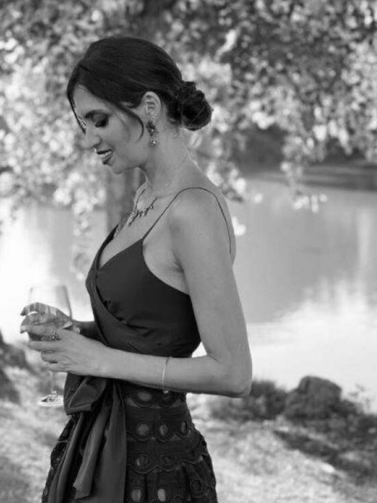 Sara Carbonero, en la boda de su amiga. (Instagram)