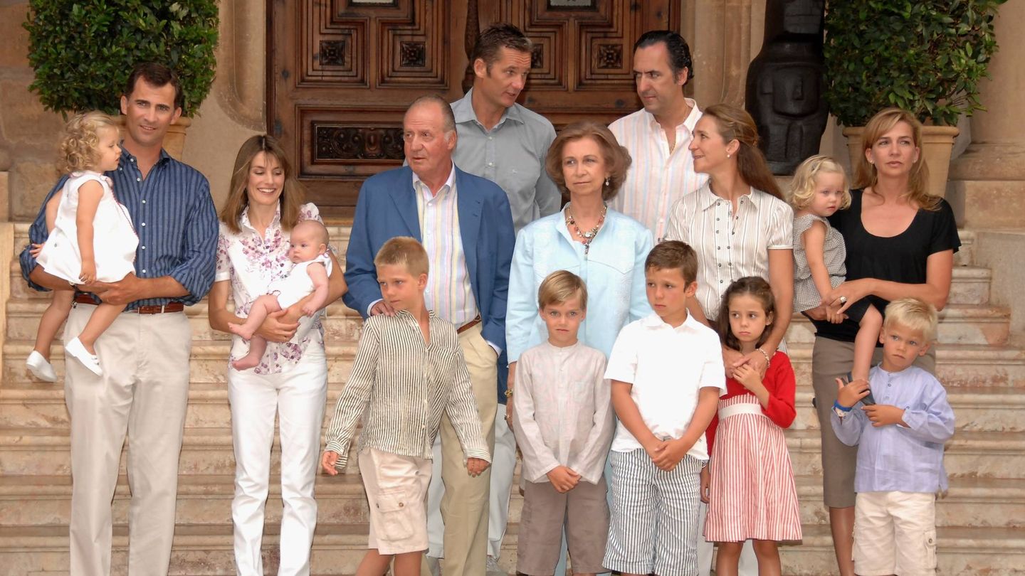 El veraneo en Mallorca de la familia real en 2007. (Getty)