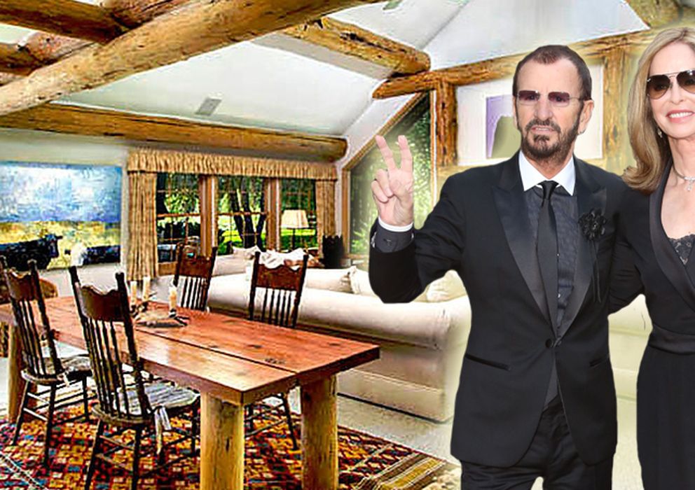 Foto: Montaje fotográfico de Ringo Starr y Barbara Bach en su casa de Colorado