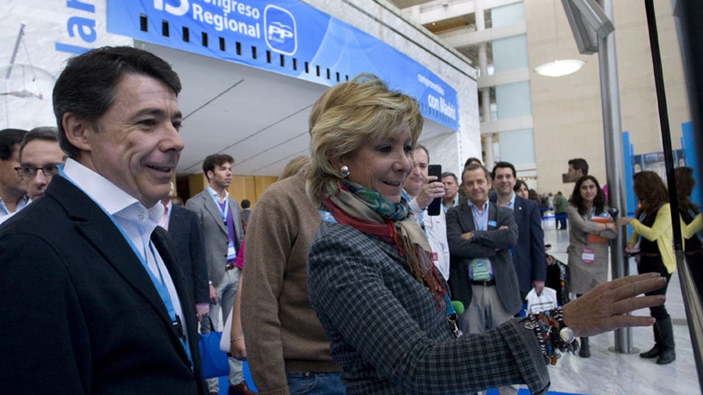 Ignacio González y Esperanza Aguirre, en el XV Congreso del PP de Madrid.