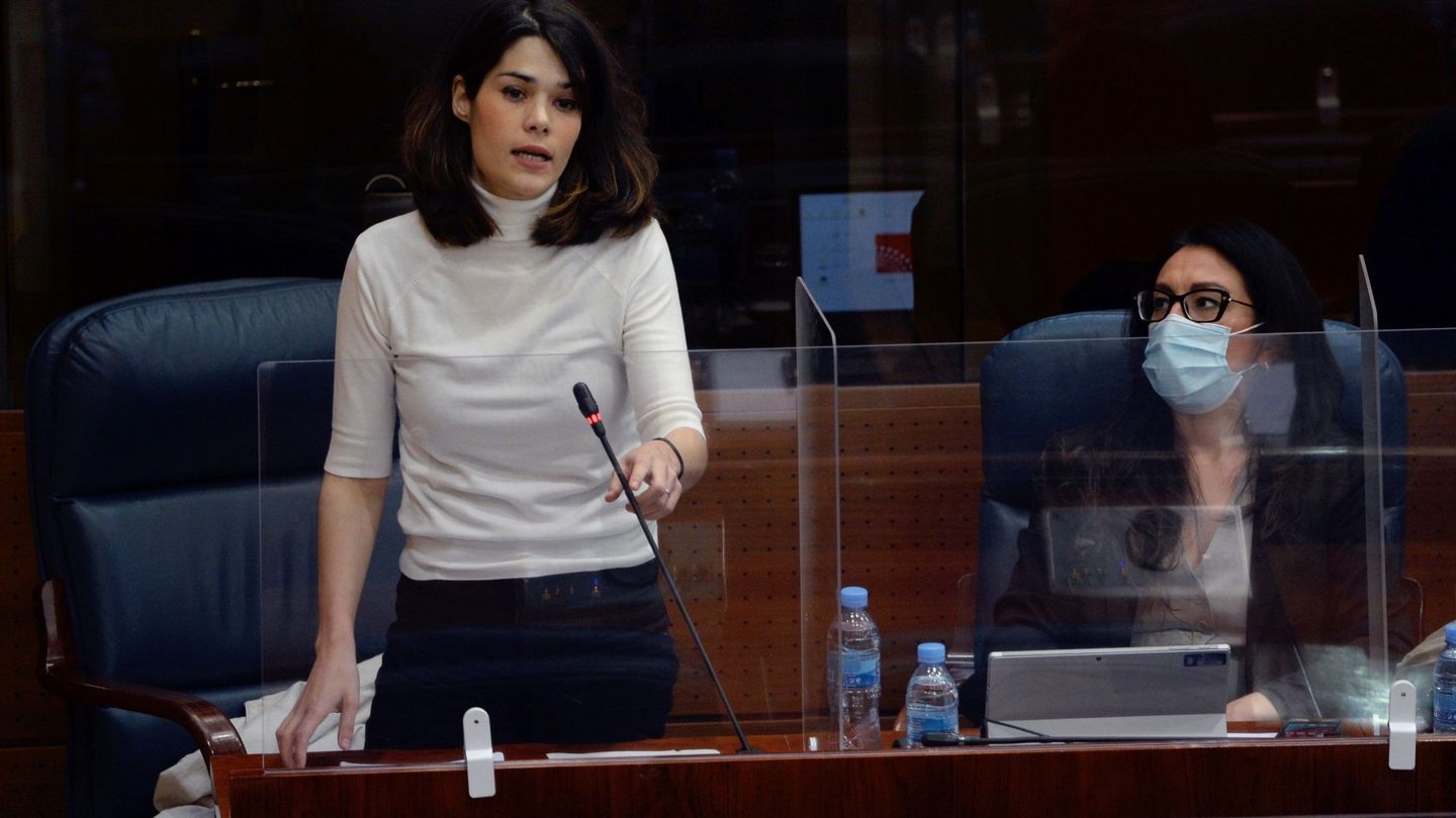 La portavoz de Unidas Podemos en la Asamblea de Madrid, Isa Serra. (EFE)