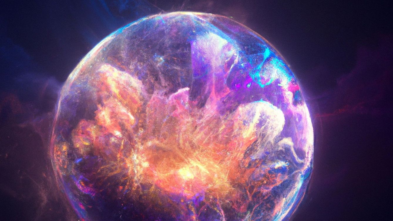 Foto: Una ilustración de una explosión perfectamente esférica, llamada kilonova