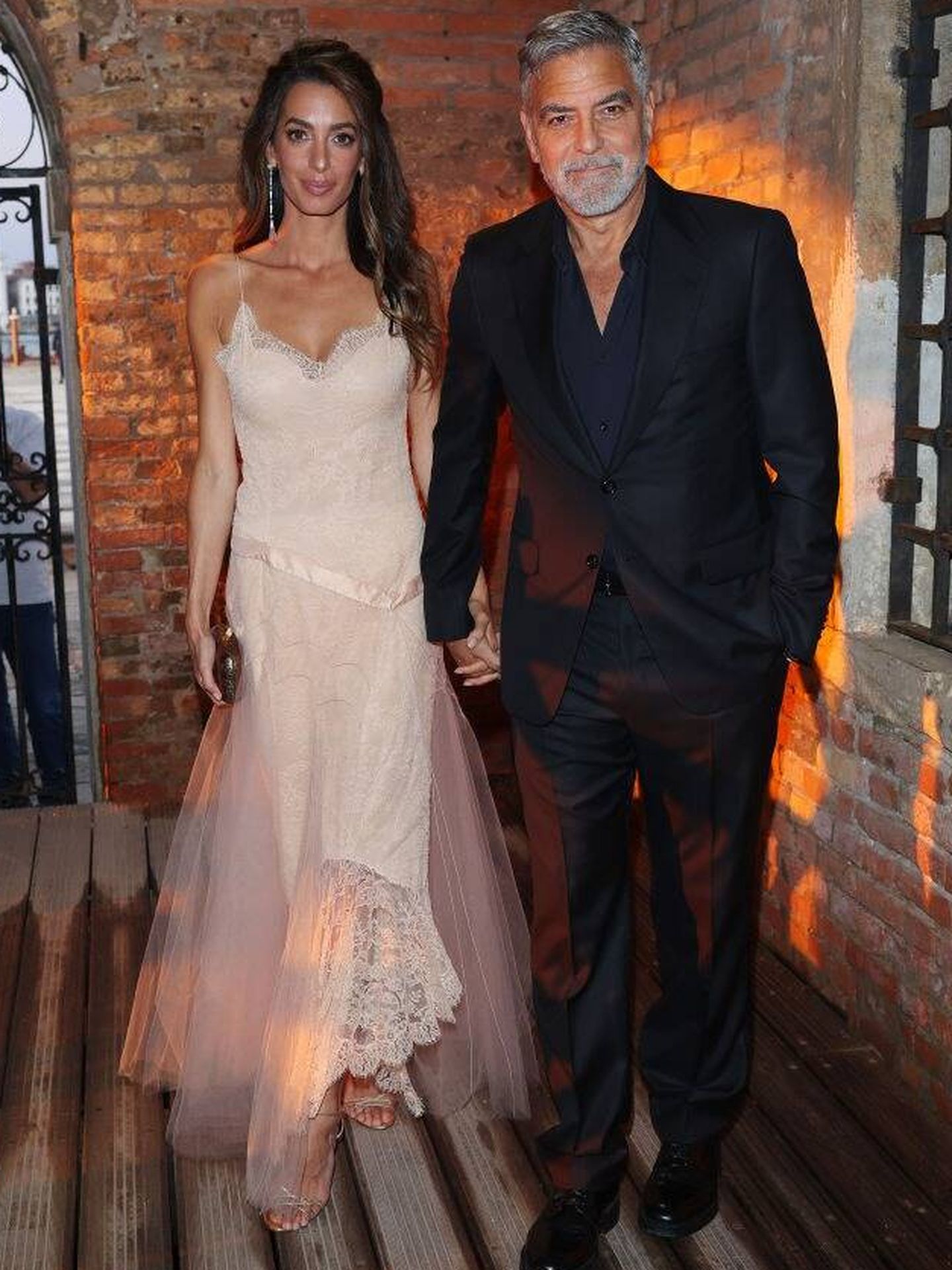 Amal y George Clooney, en el Festival de Cine de Venecia. (Getty Images)