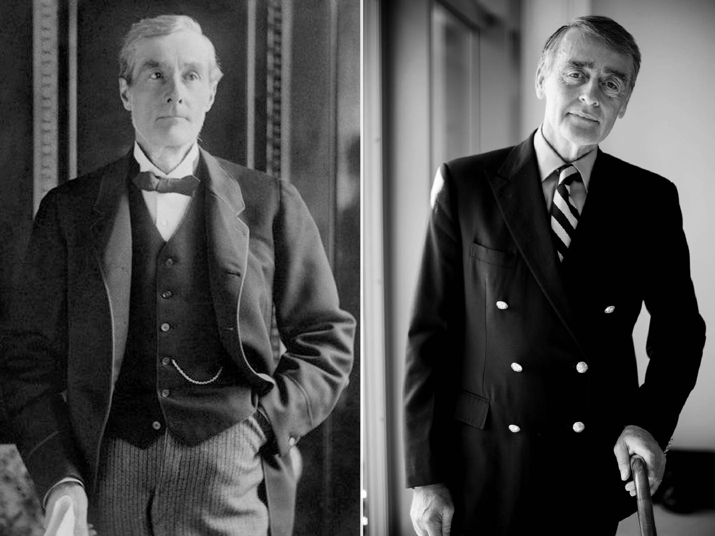 A la izquierda, el primer duque de Westminster. A la derecha, Gerald Grosvenor, sexto duque y padre de Hugh. (Getty)