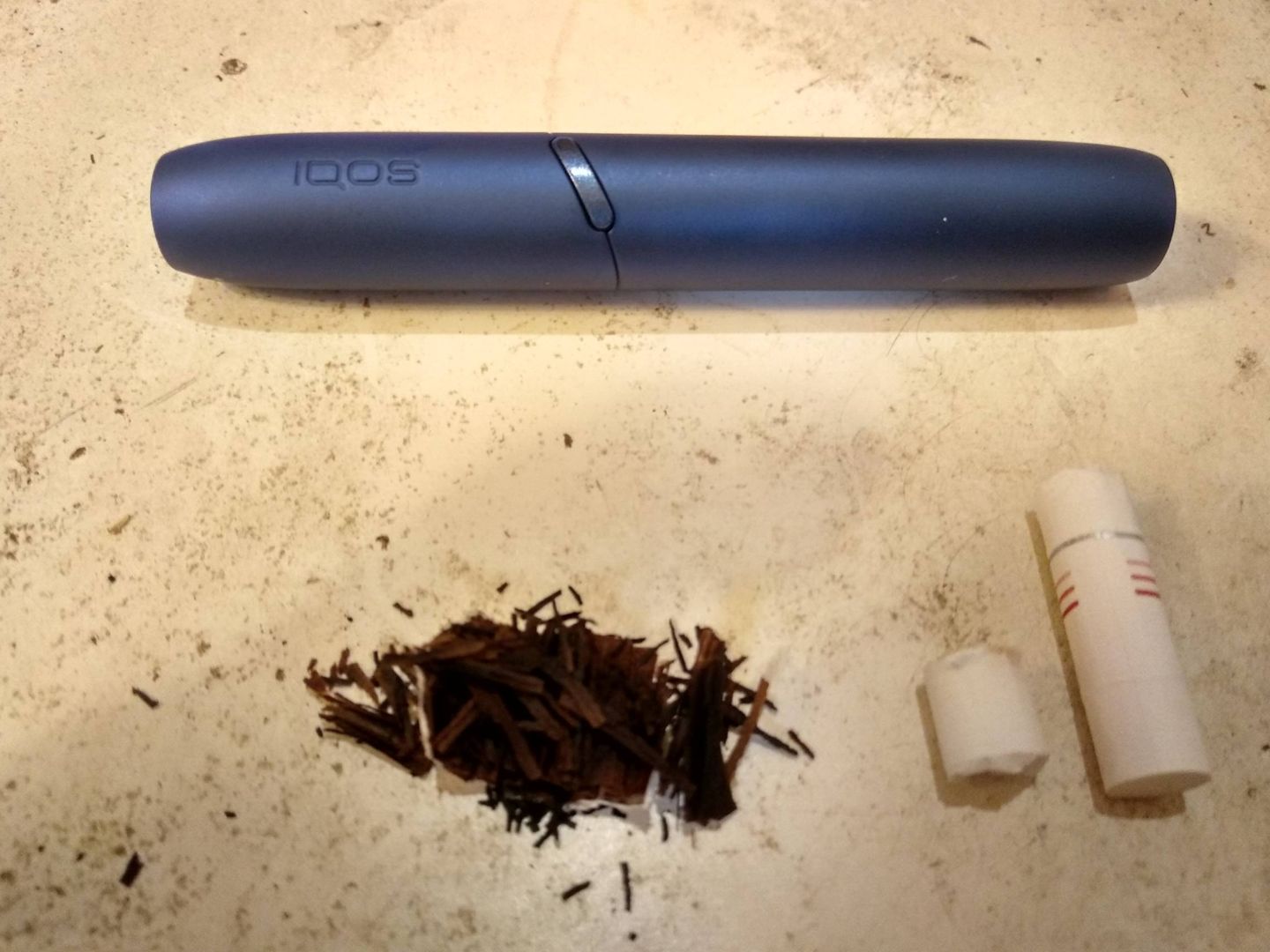 Restos del tabaco especial para fumar con iQos. Foto: C. Otto.