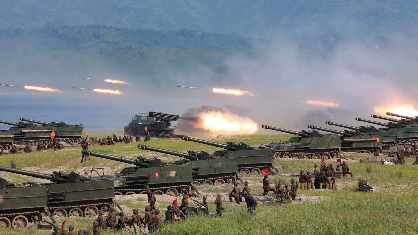 Soldados norcoreanos participando en un concurso de una operación especial del Ejército Popular Coreano (KPA). (Reuters)