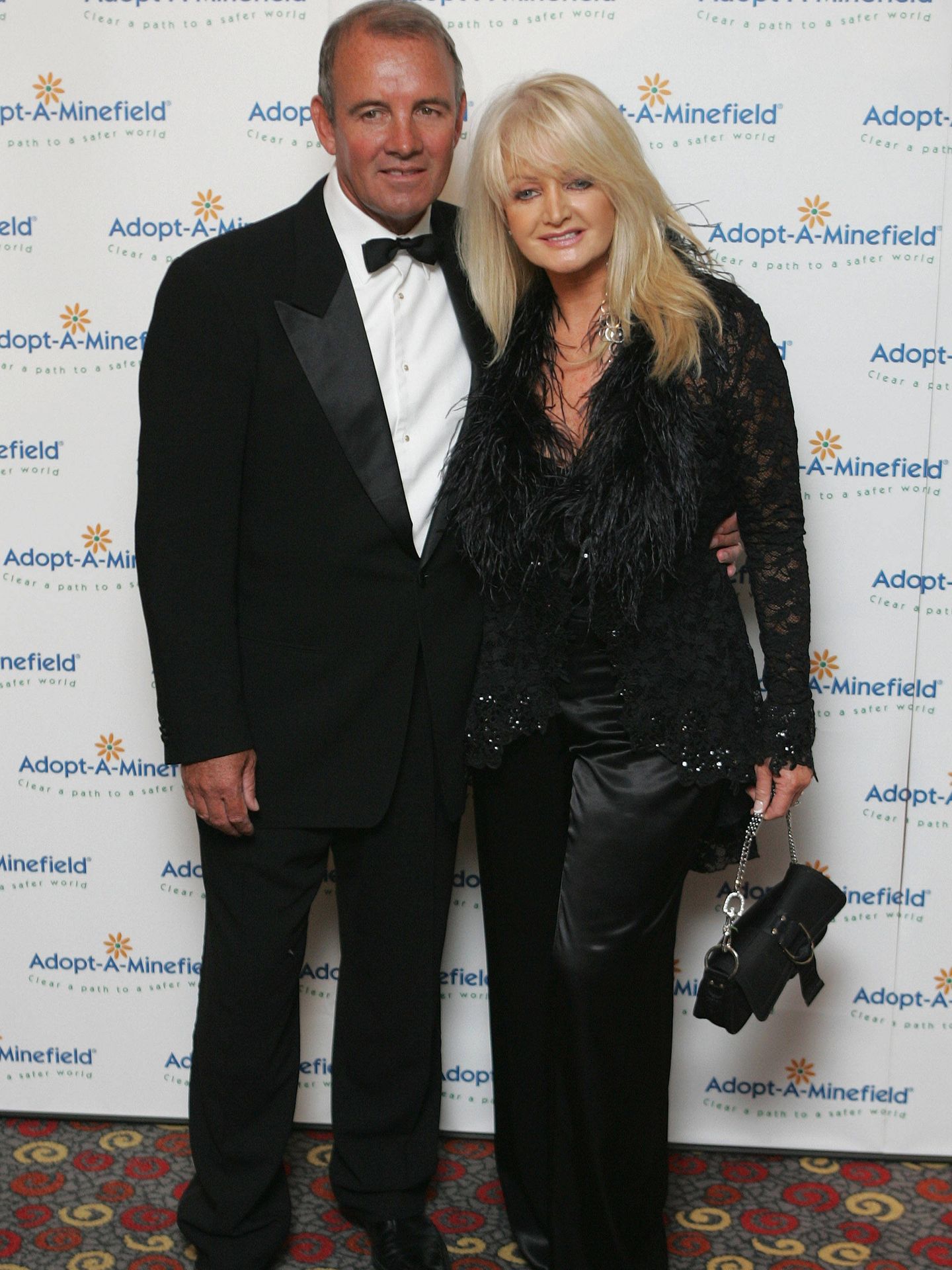 Bonnie Tyler, con su marido, Robert Sullivan, en una imagen de archivo. (Getty)