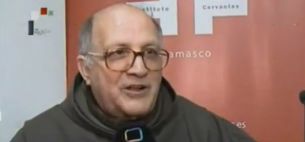 Romualdo Fernández, en una entrevista con una televisión Siria