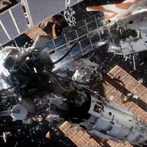 Foto: La destrucción de la estación espacial internacional. (Gravity)