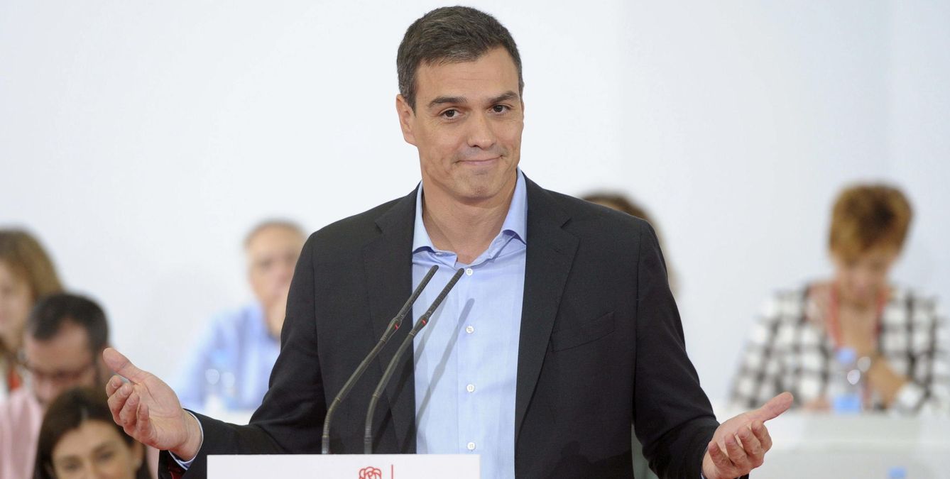 Pedro Sánchez, durante su discurso ante el Comité Federal del PSOE. (EFE)