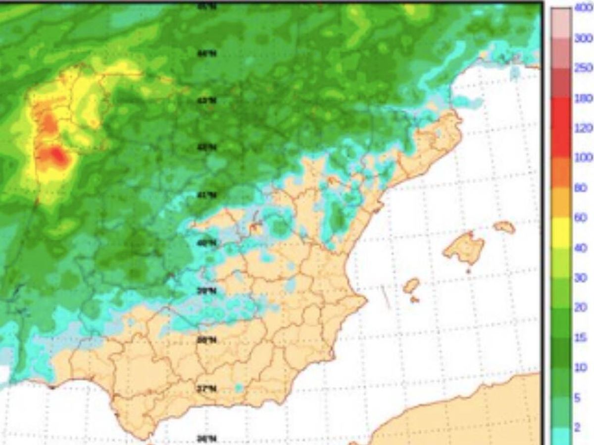 Foto: Imagen de la situación meteorológica española (X/@Aemet)