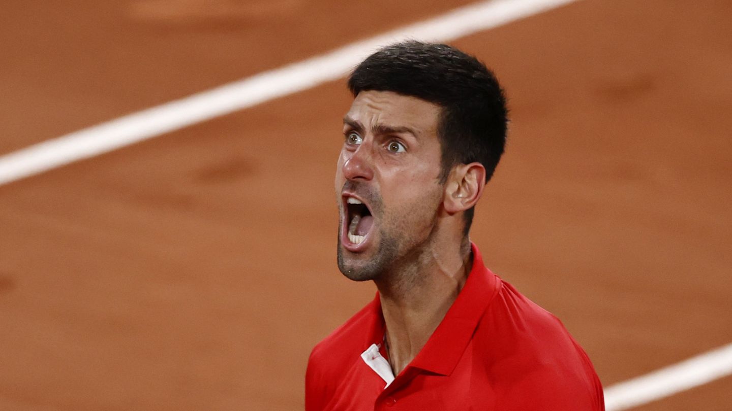 Djokovic grita con rabia en su victoria de cuartos. (Efe)