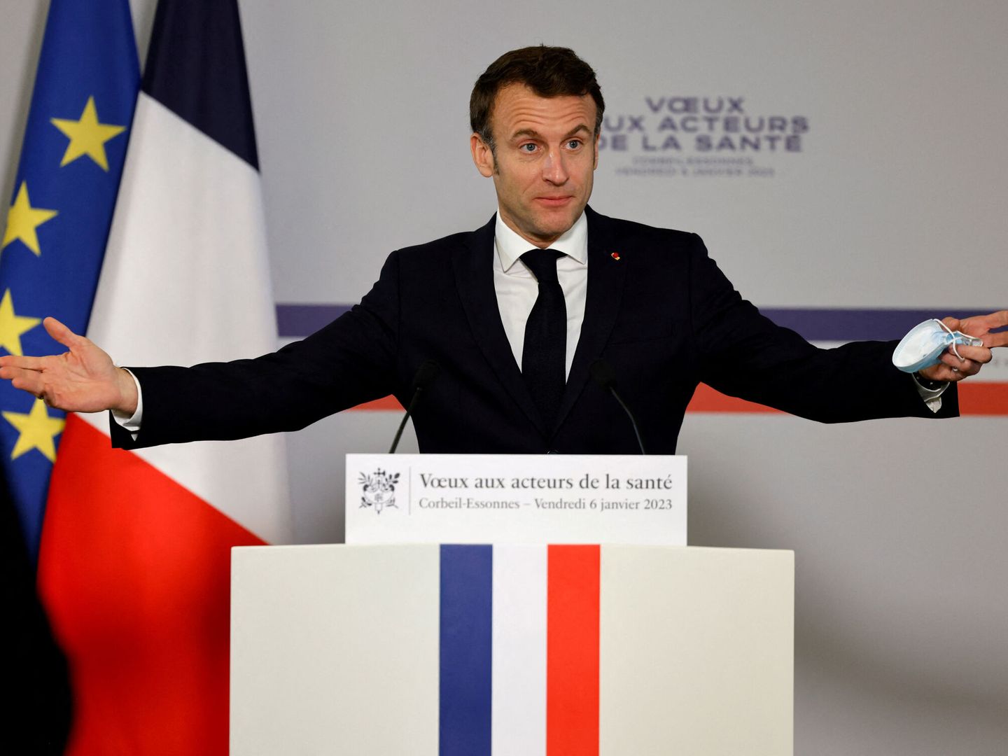 Emmanuel Macron, presidente francés. (Reuters)
