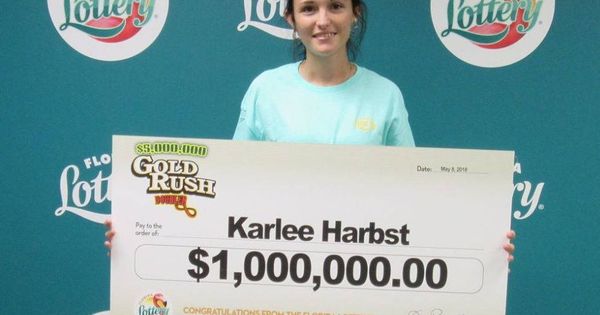 Foto: La felicidad de Karlee Harbst no podía ser mayor el día que ganó un millón a la lotería (Foto: Florida Lottery)