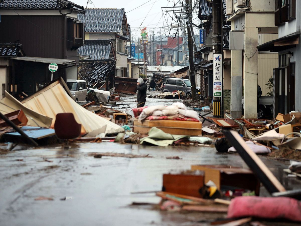 Foto: Daños causados por el terremoto en Ishikawa. (EFE/Jiji)