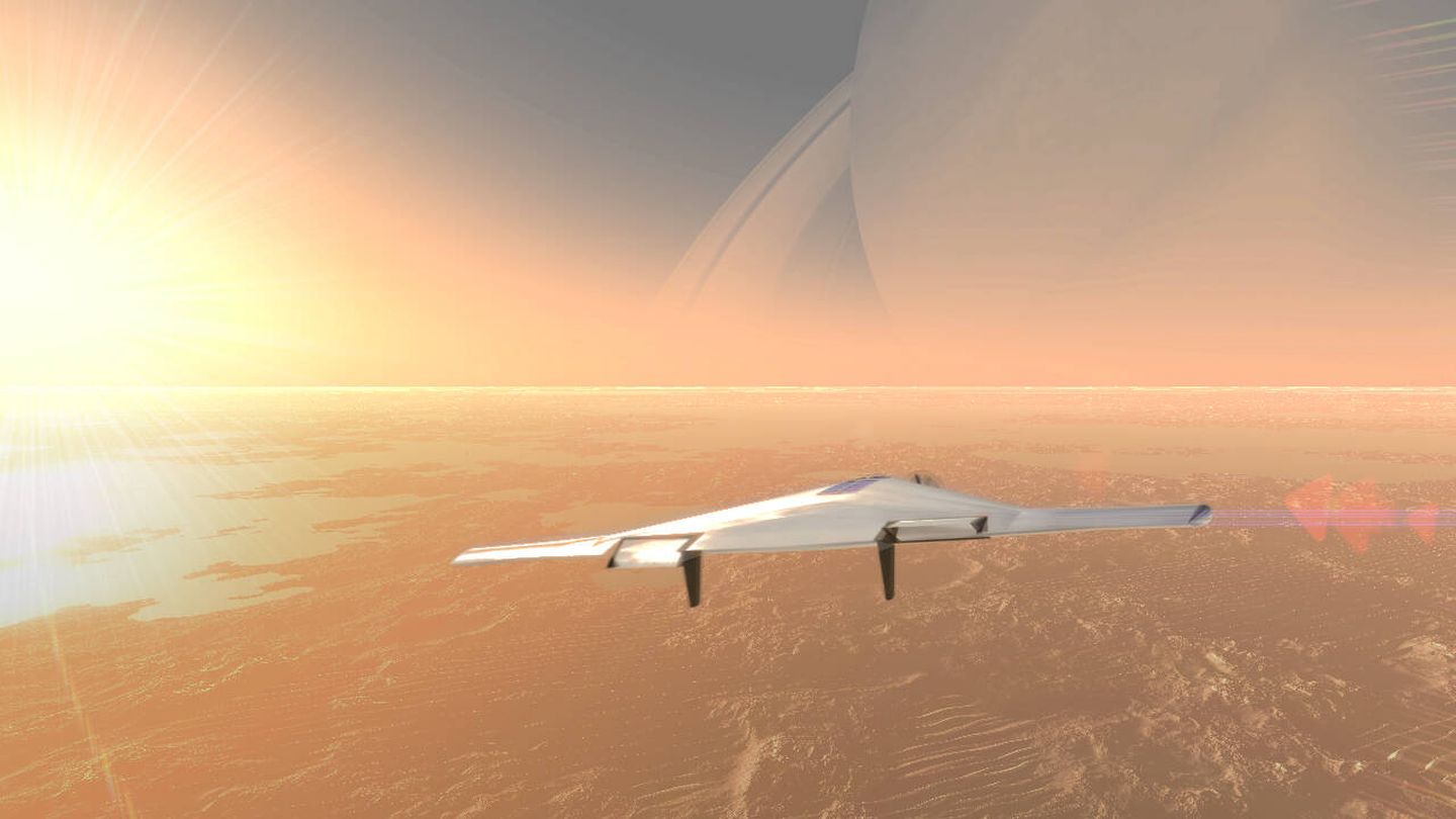 Una imagen de un vehículo como VAMP sobre Titán. (Northrop Grumman)