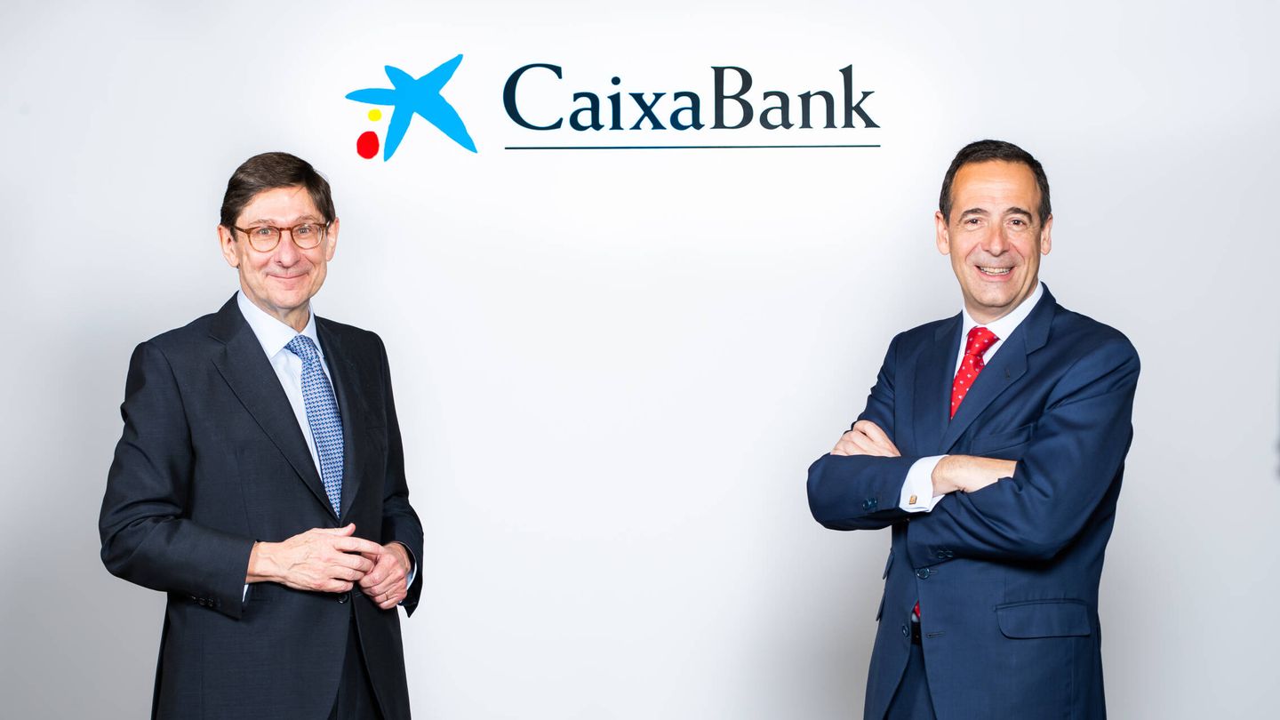  José Ignacio Goirigolzarri, presidente de CaixaBank (izq.) y Gonzalo Gortázar, consejero delegado (dcha.)