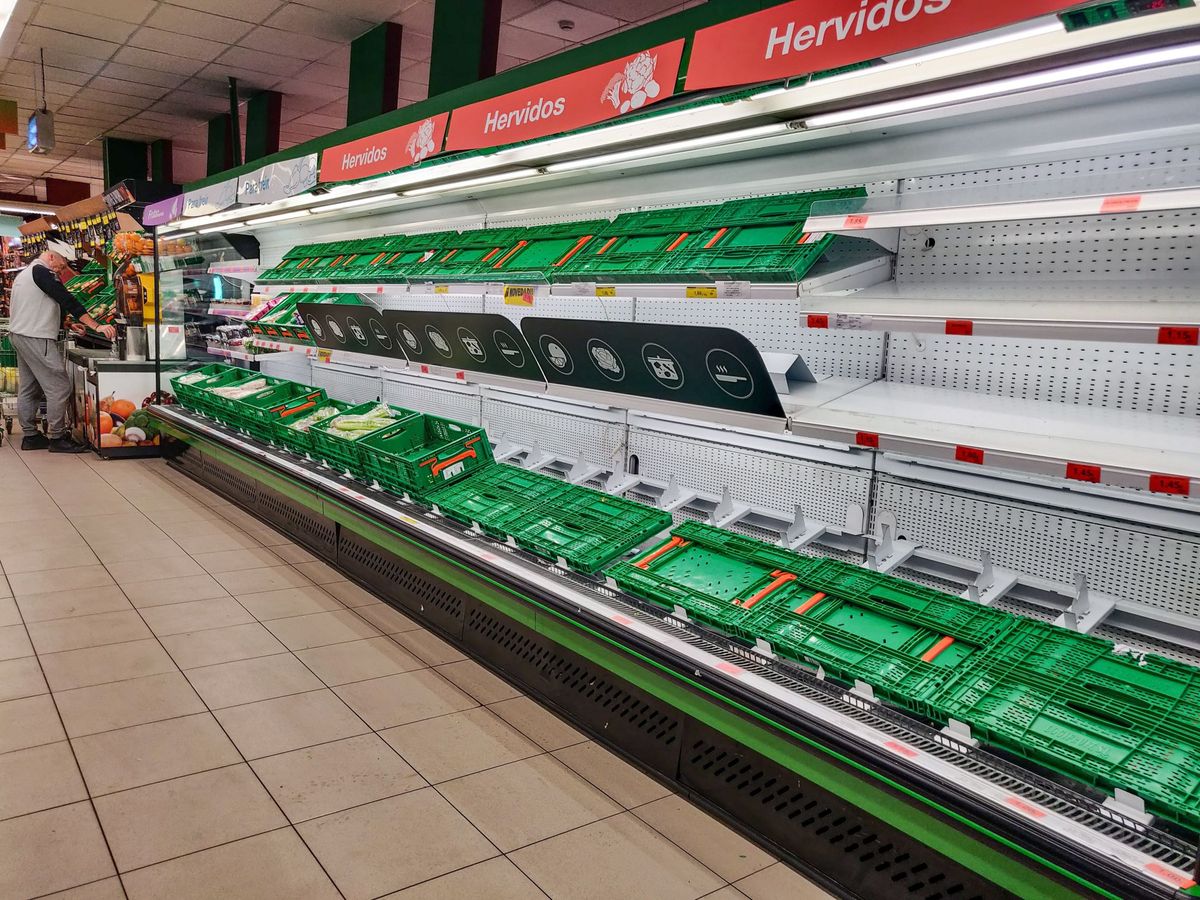 Foto: Supermercados vacíos en madrid por el coronavirus