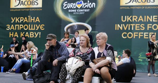 Foto: La expectación es máxima en la 'fan zone' de Eurovisión en Kiev (Ucrania)