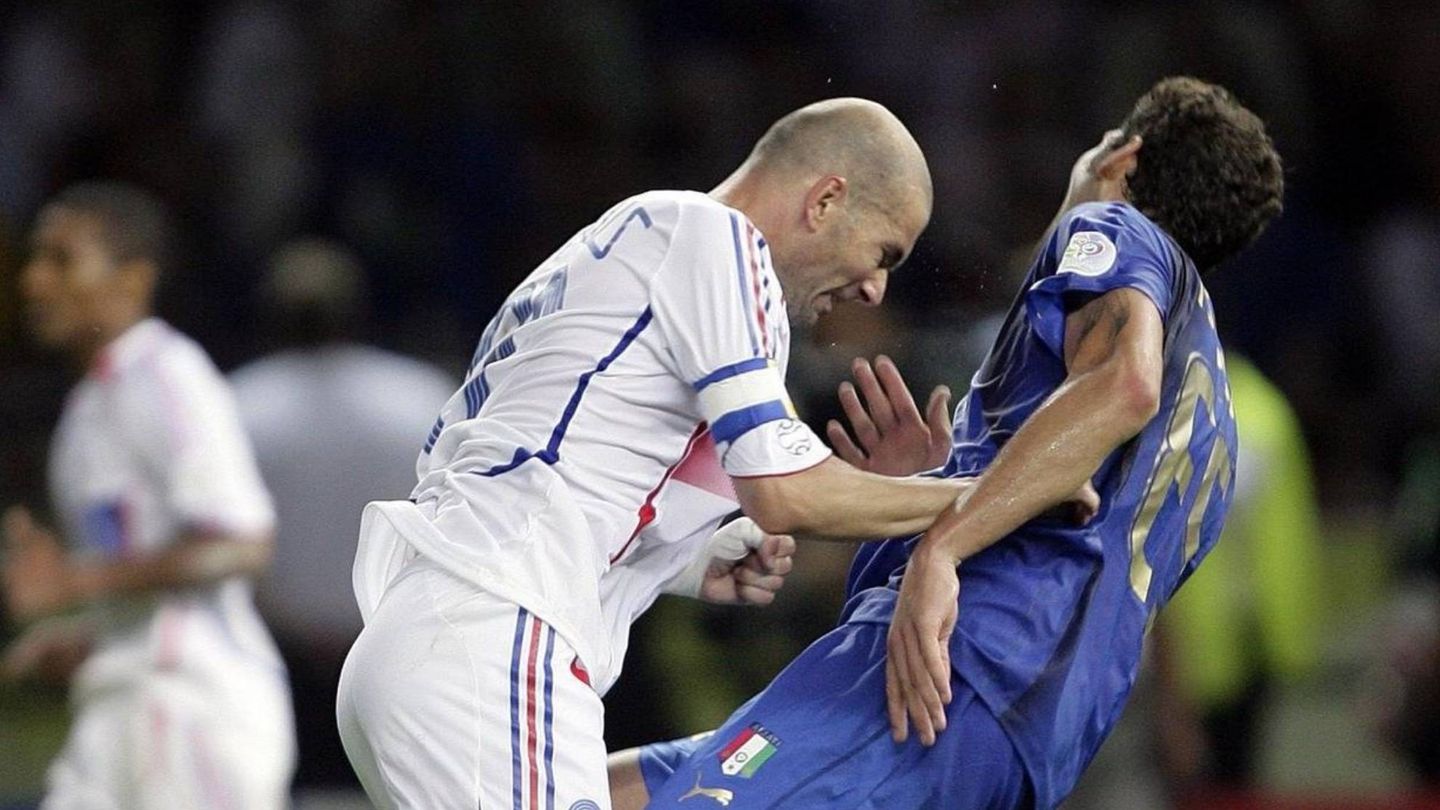 Momento del cabezazo de Zidane a Materazzzi en la final del Mundial de Alemania