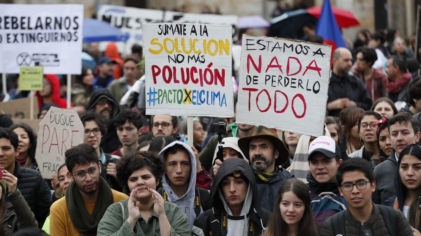Huelga General por el Clima en Bogotá en 2021.