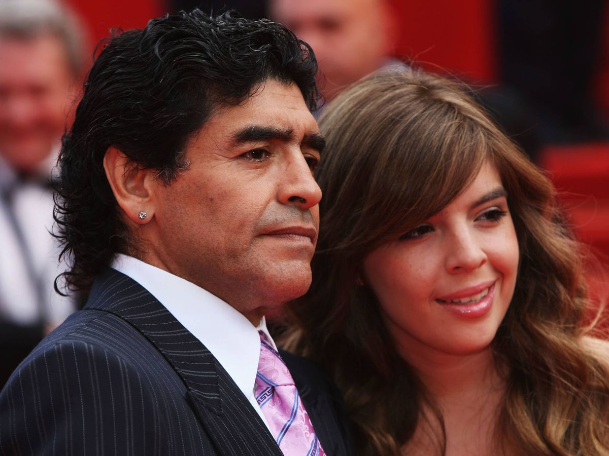 Foto:  Maradona y su hija Dalma. (Getty)