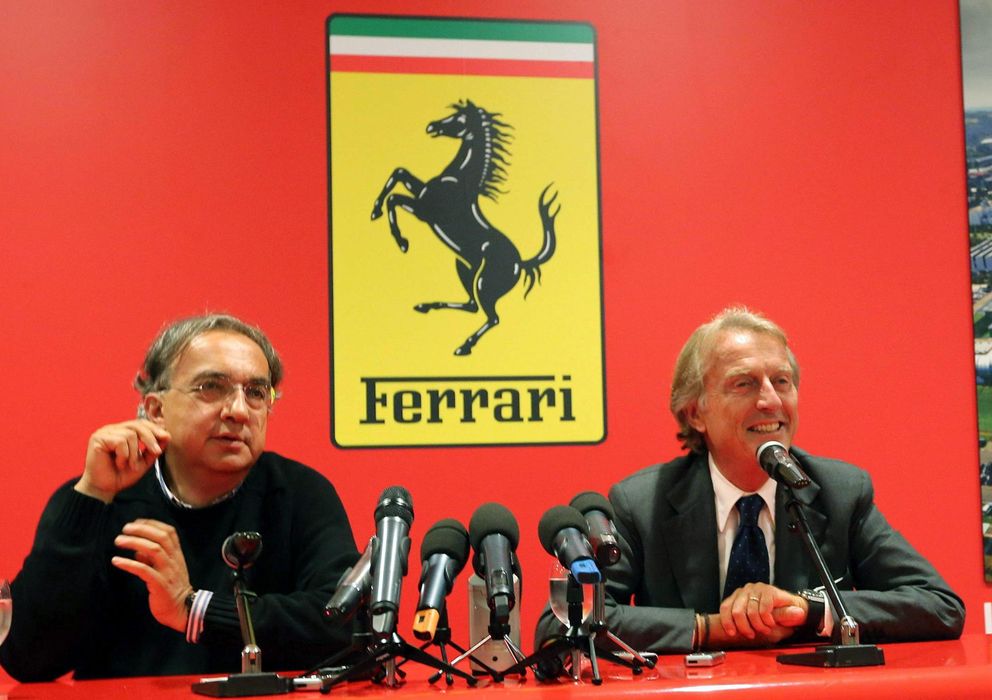 Foto: El actual y el anterior presidente de Ferrari, Marchione y Luca di Montezemolo.