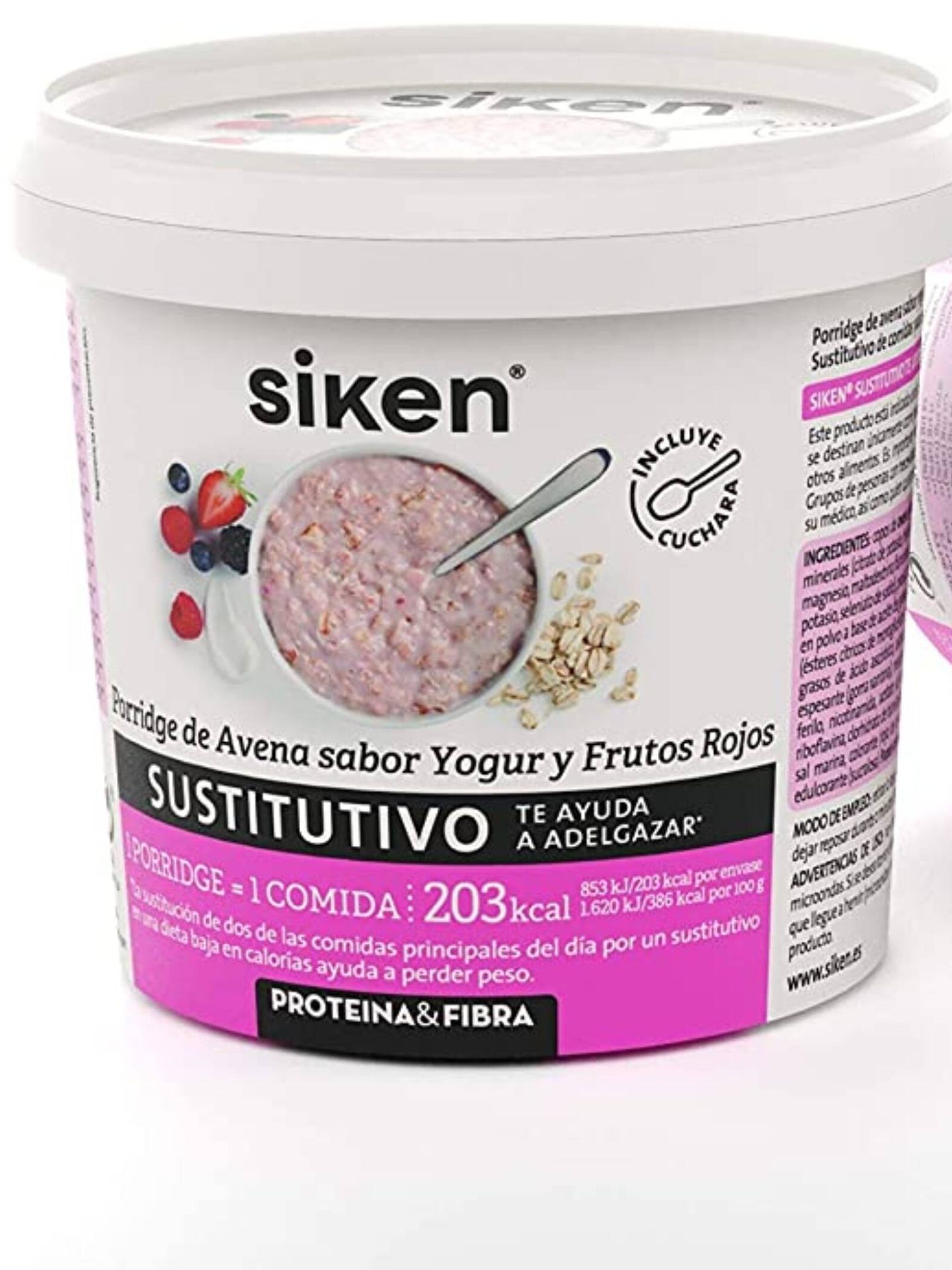 Porridge de avena Siken, a la venta en Amazon. (Cortesía)