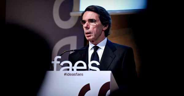 Foto: El expresidente del Gobierno José María Aznar, en un acto de la Fundación FAES. (EFE)