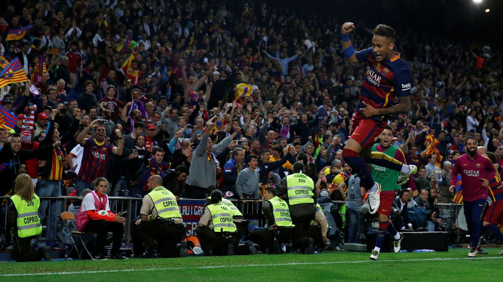Foto: Neymar celebra su gol en la última final de la Copa del Rey (Juan Medina/Livepic/Reuters)
