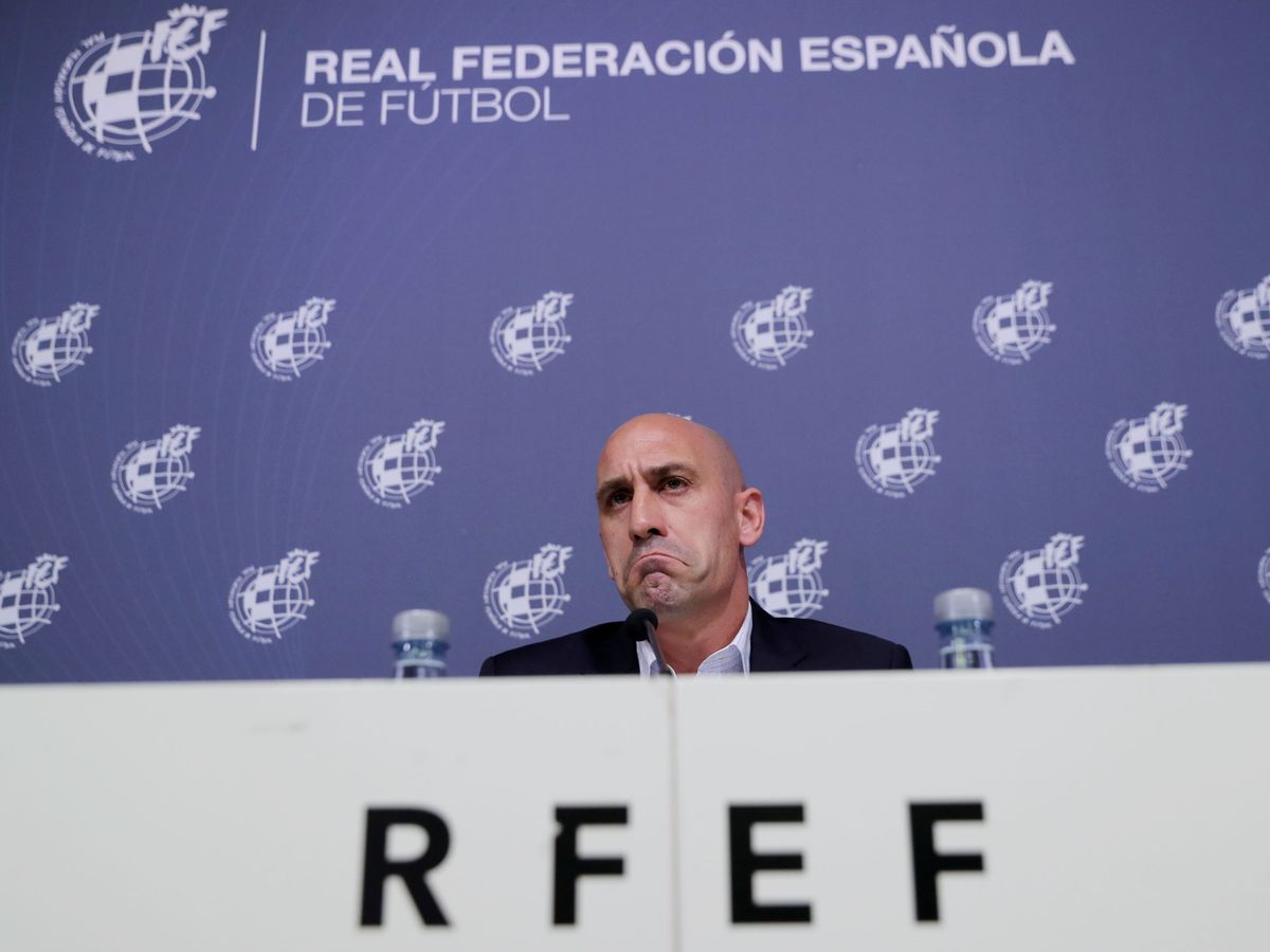 Foto: Luis Rubiales, presidente de la Federación Española de Fútbol, antes de una rueda de prensa. (Reuters)