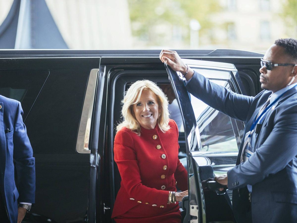 Foto: Jill Biden, en su llegada a París. (Cordon Press)