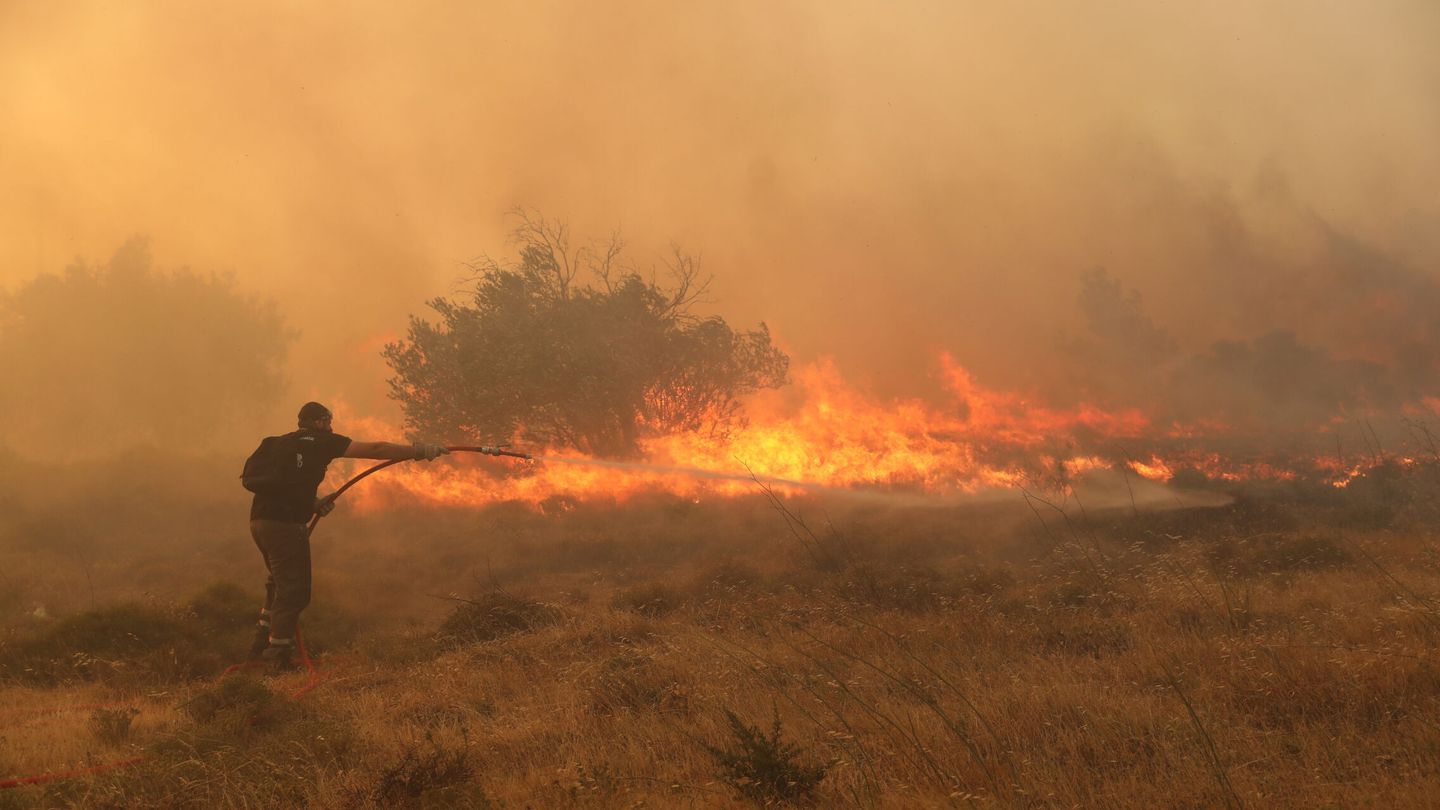 Las olas de calor multiplican el efecto devastador de los incendios (EFE G.Visaras) 