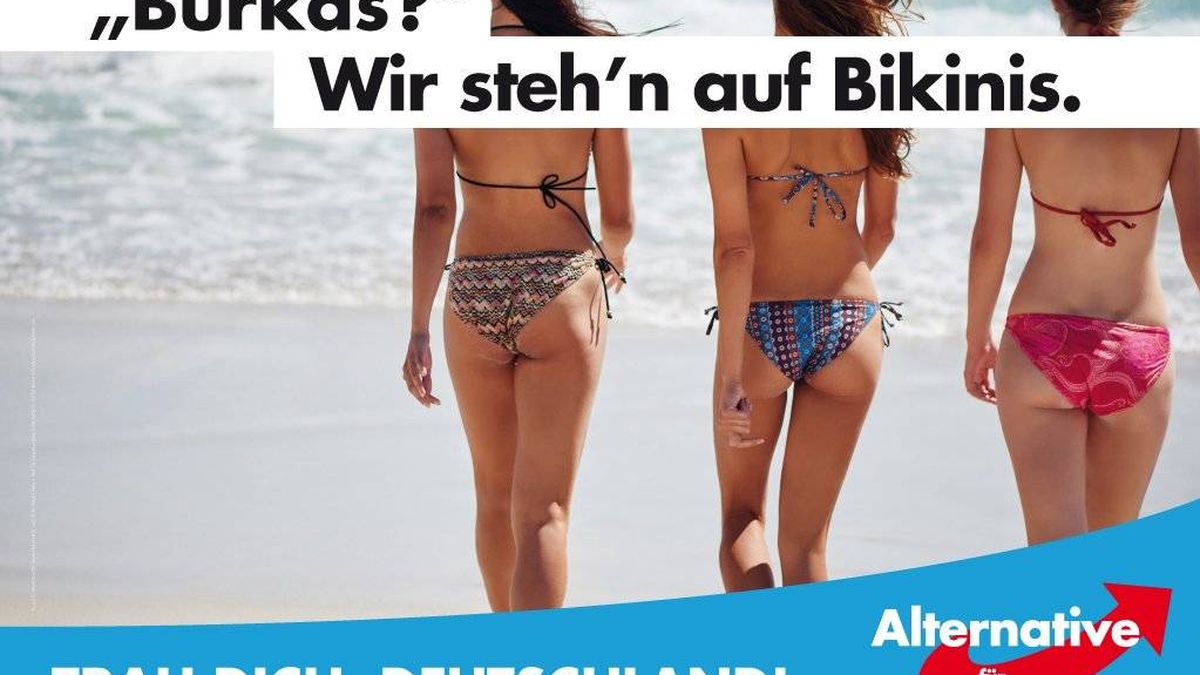 "Bikinis, no burkas": la polémica con la que Alternativa para Alemania abre su campaña