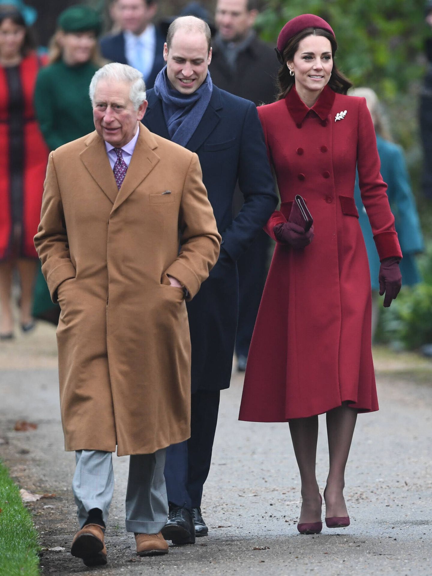 Carlos III, el príncipe Guillermo y Kate Middleton, en una imagen de archivo. (Gtres)