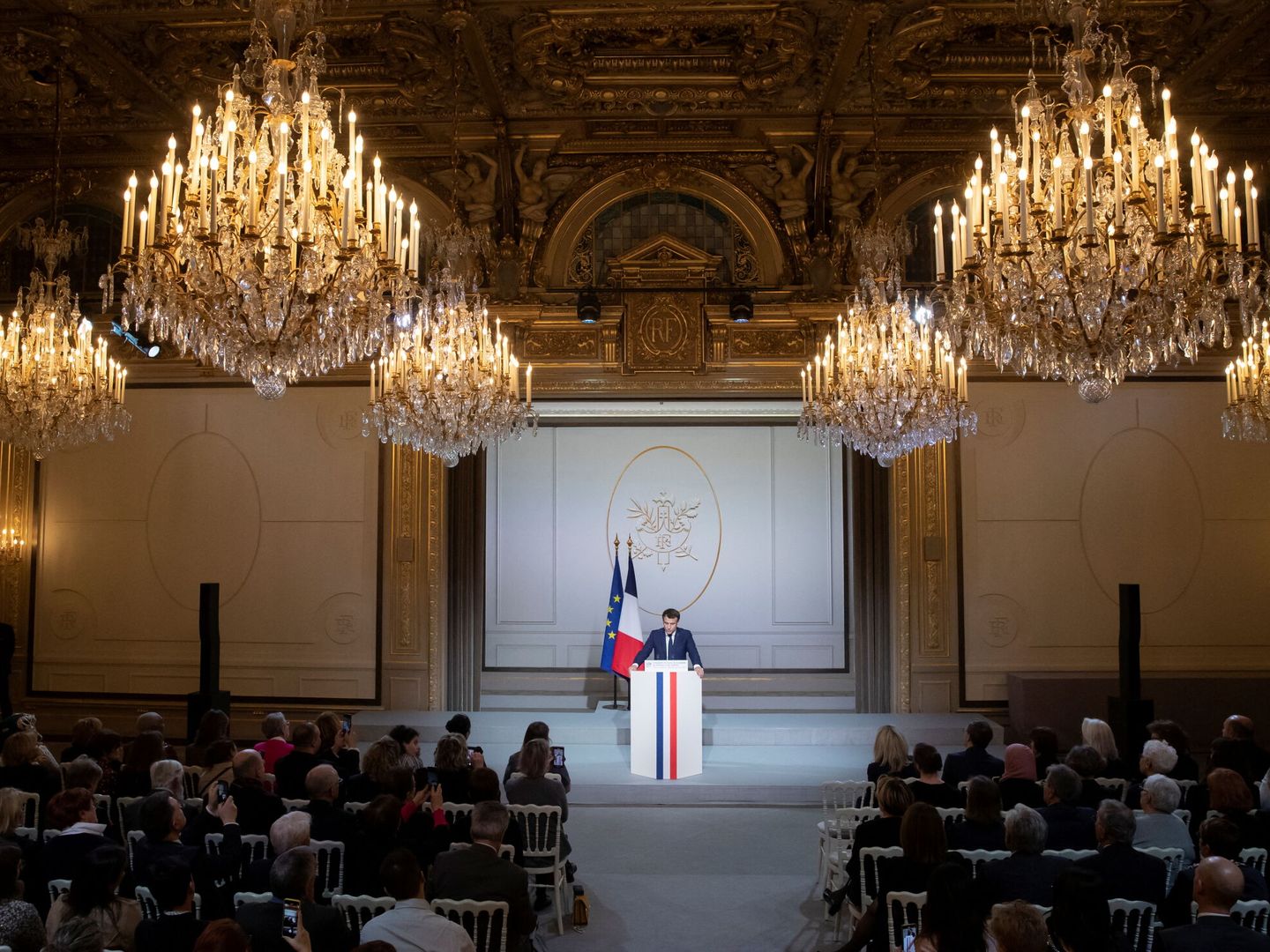 Macron, este miércoles. (Ian Langsdon/Pool/Reuters)