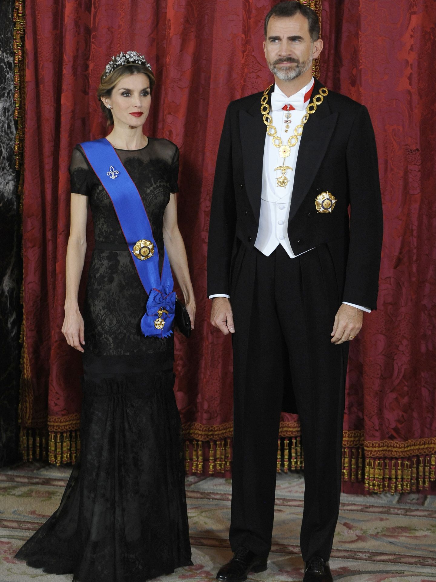 Letizia con uno de los primeros vestidos de Carolina Herrera que llevó. (LP)