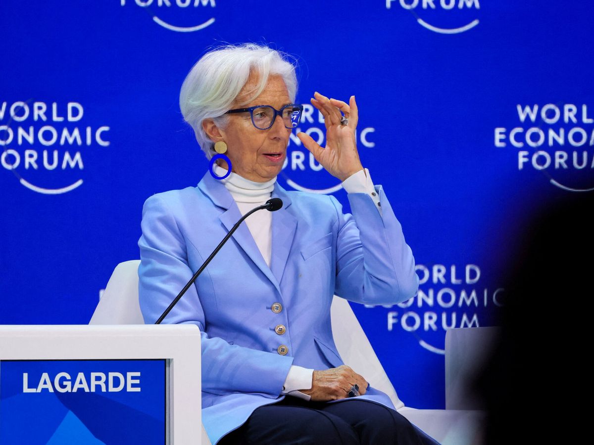 Foto: Christine Lagarde, presidenta del BCE, en Davos. (Reuters/Balibouse)