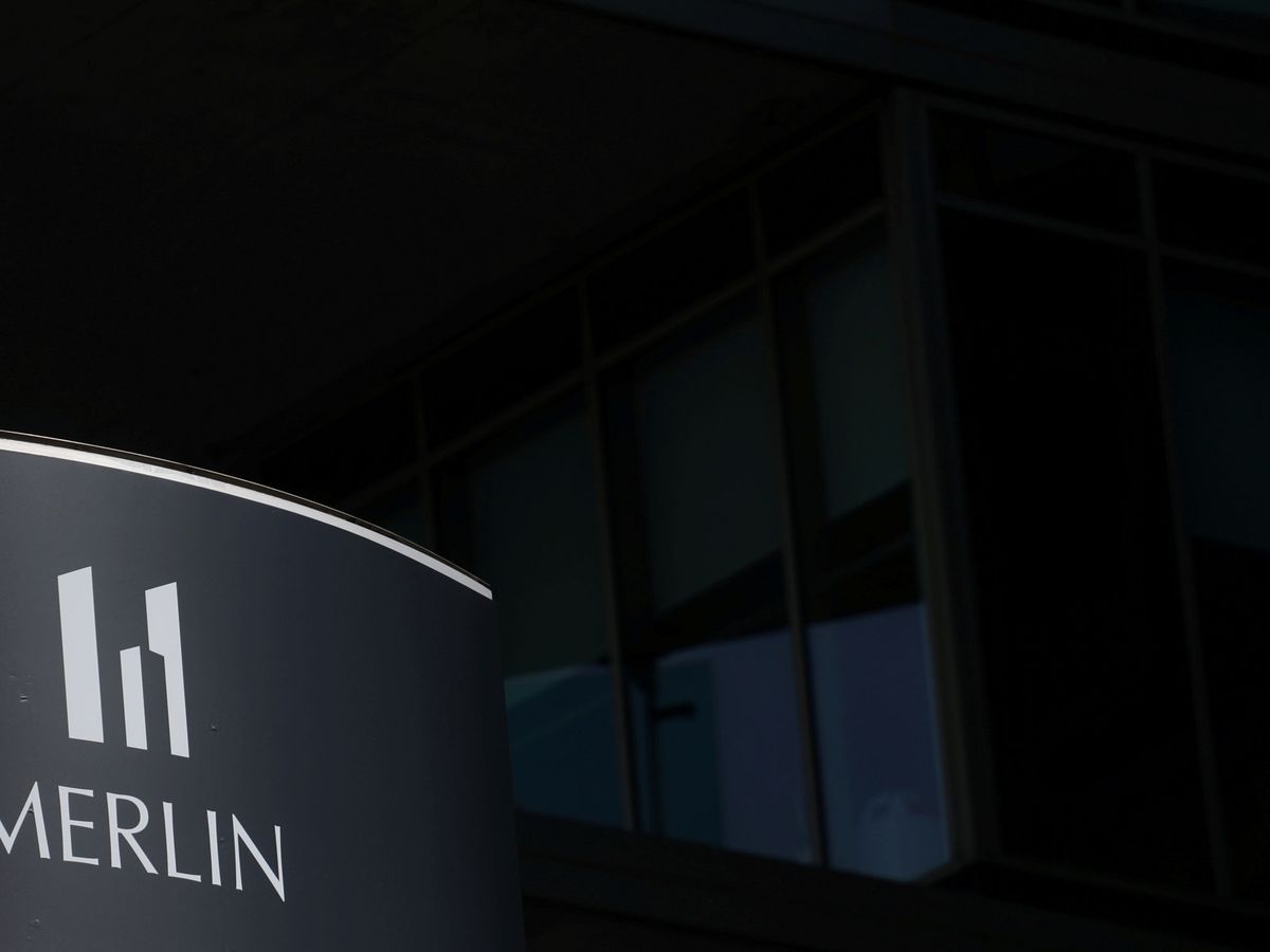 Foto: Logo de Merlin en sus oficinas de Madrid. (Reuters)