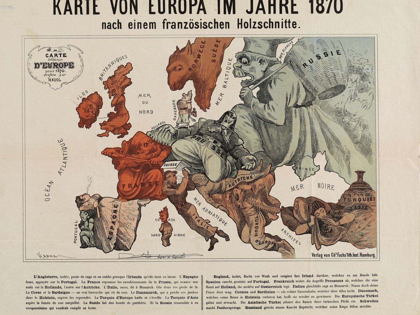 Mapa de Europa de 1870. (Efe)