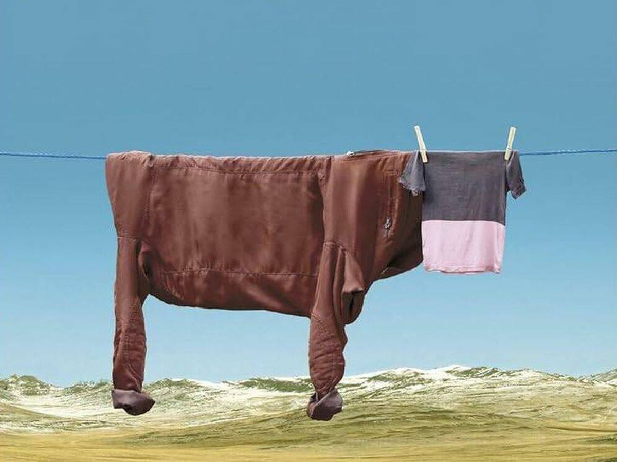 Foto: Detalle de la vaca que ilustra la portada de 'Madre de corazón atómico', de Agustín Fernández Mallo. 