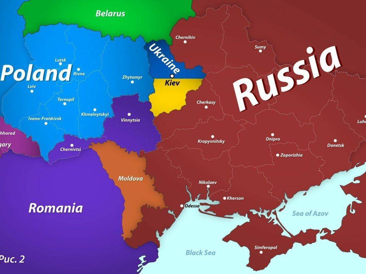 Foto: El mapa compartido por Medvédev en su perfil de Telegram.